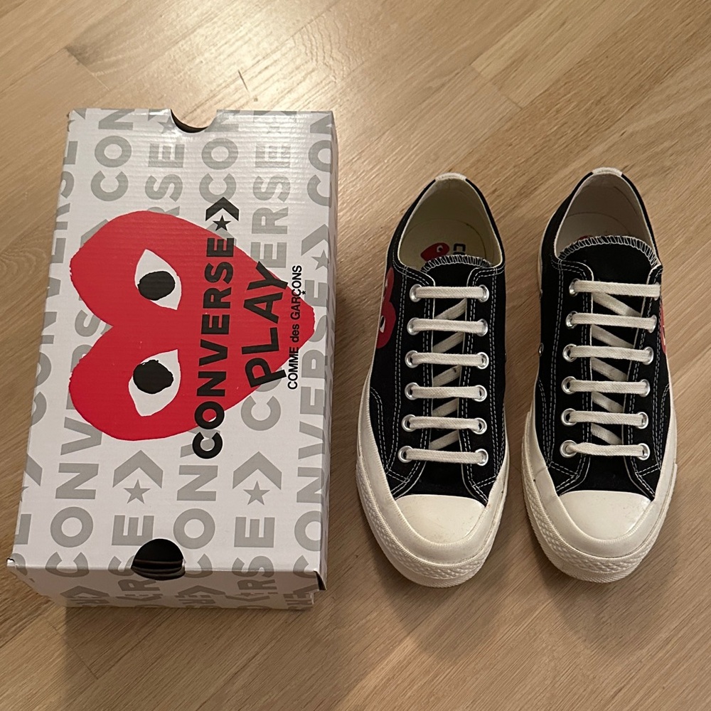 Comme des Garcons PLAY Black and White Sneakers